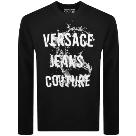 Versace Jeans Couture Logo Sweatshirt Black | Mainline Menswear us